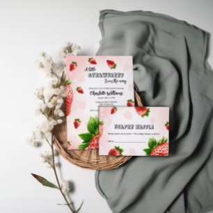 Baby Shower Invitation - A little Strawberry
