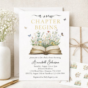 Baby shower invitation: A new chapter begins Invitation