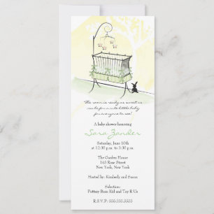 Baby Shower Invitation - Baby Crib