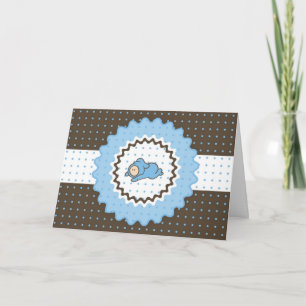 Baby Shower Invitation - Blue and brown