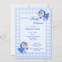 Baby Shower Invitation Bluebirds
