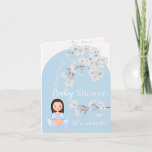 Baby shower invitation boy, yoga mom to be