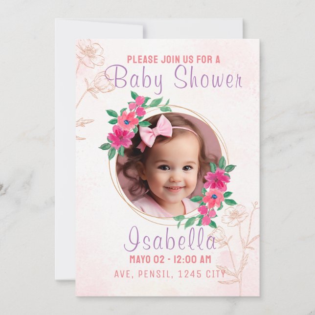 Baby Shower Invitation Card (Front)