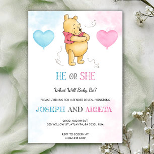 Baby shower Invitation card featuring a bear