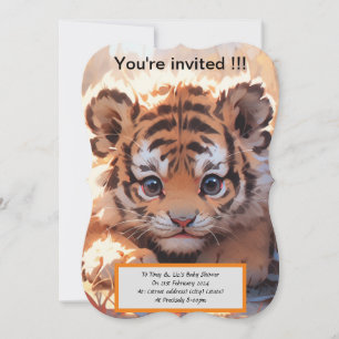 Baby shower invitation cute