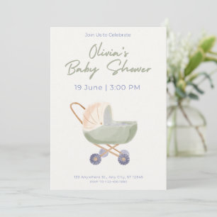 Baby Shower Invitation Cute Bear Theme