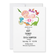 BABY SHOWER INVITATION Dinosaur theme