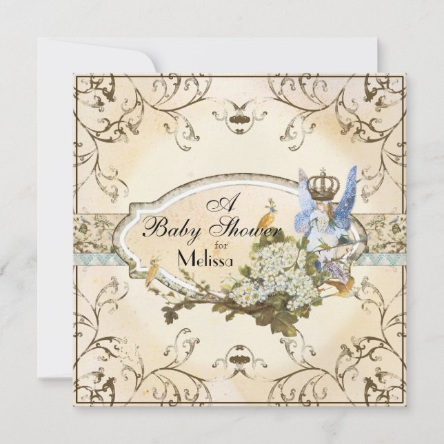 Baby Shower Invitation - Enchanted Faerie Princess (Front)