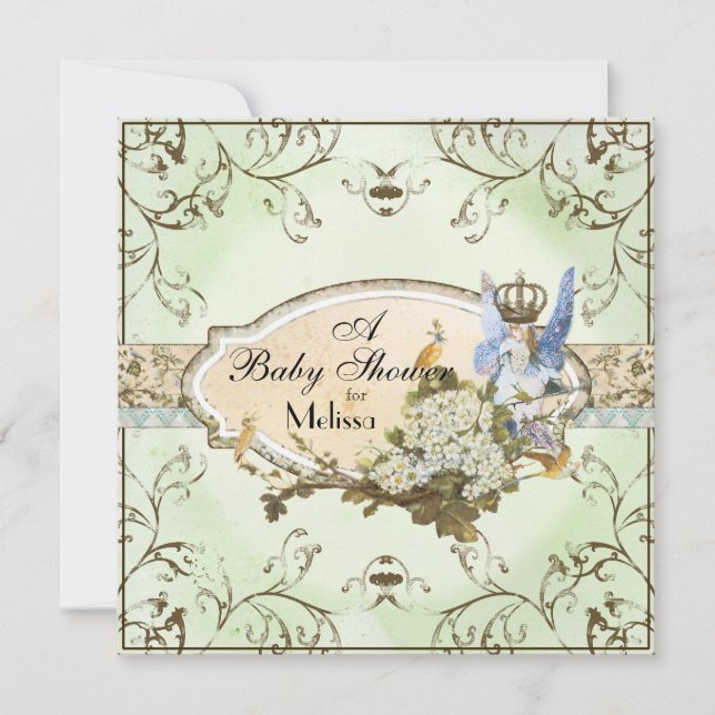 Baby Shower Invitation - Enchanted Faerie Princess (Front)