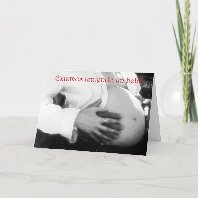 Baby shower invitation Expecting a baby SPANISH (Front)