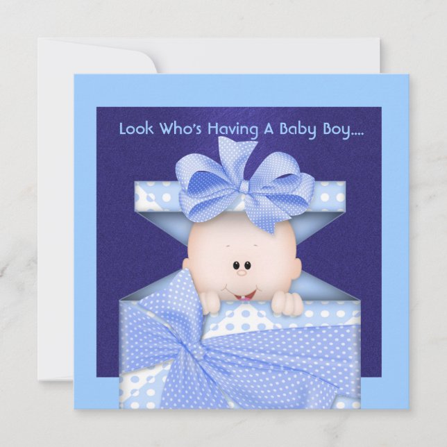 BABY SHOWER INVITATION FOR BOY (Front)