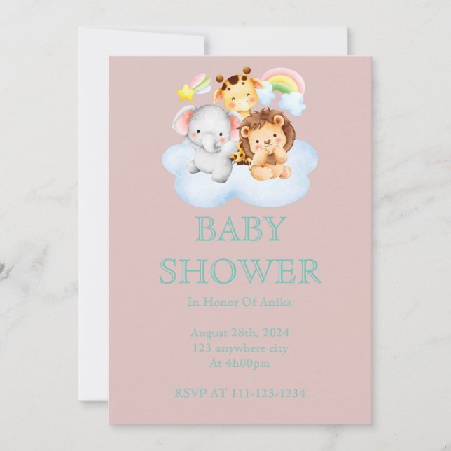BABY SHOWER INVITATION FOR GIRLS (Front)