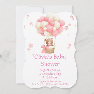 BABY SHOWER INVITATION FOR GIRLS IN PINK