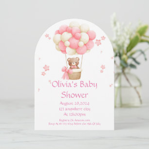 BABY SHOWER INVITATION FOR GIRLS IN PINK