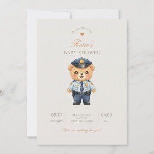 Baby Shower Invitation for Police Families
