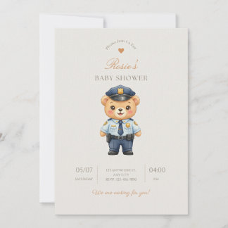 Baby Shower Invitation for Police Families 