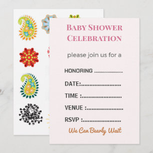 Baby Shower Invitation Gender Reveal Modern