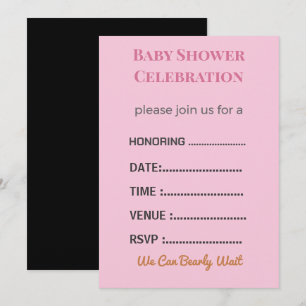 Baby Shower Invitation Gender Reveal   Modern