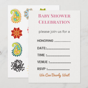 Baby Shower Invitation Gender Reveal Modern
