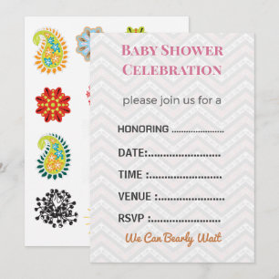 Baby Shower Invitation Gender Reveal Modern