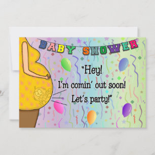 Baby Shower Invitation - I'm Coming Out Party