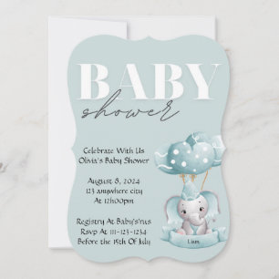 BABY SHOWER INVITATION IN BLUE COLOR