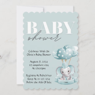 BABY SHOWER INVITATION IN BLUE COLOR