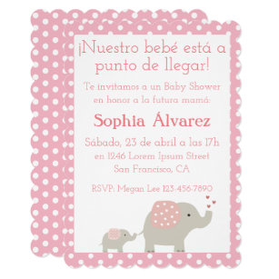 100 Invitaciones Baby Shower Espanol Spanish Baby Shower Invitations Favors Nina