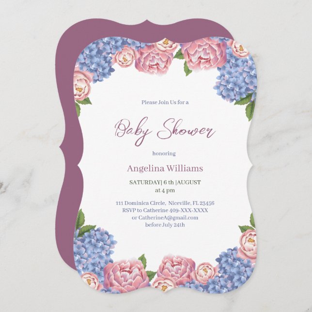  Baby Shower Invitation. Invitation (Front/Back)