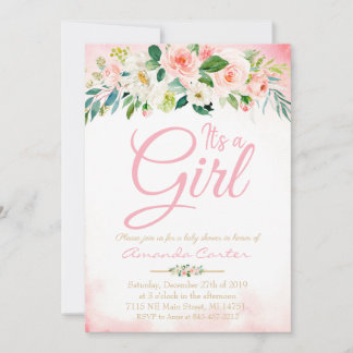 Baby Shower invitation it's a girl baby shower