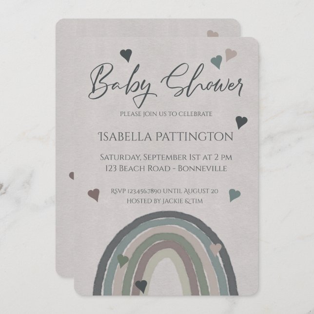 Baby Shower invitation paperlike (Front/Back)