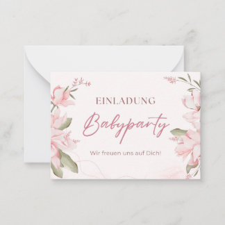 Baby Shower Invitation - Pink Floral Baby Shower