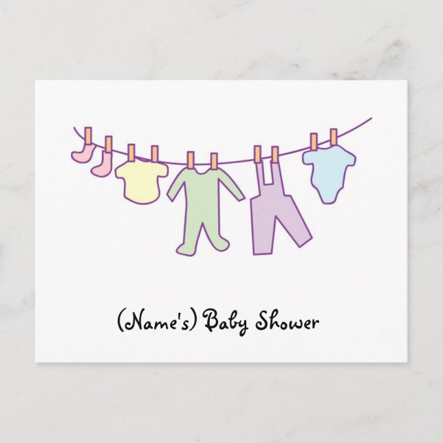 Baby Shower Invitation Postcard (Front)