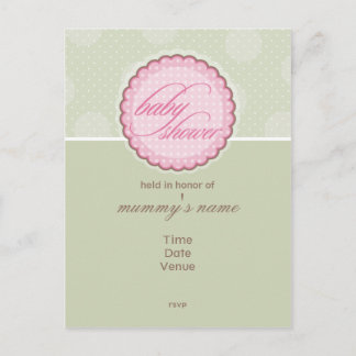 BABY SHOWER INVITATION :: spotty dot Postcard
