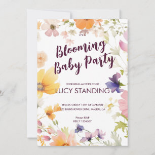 Baby Shower Invitation Spring Wildflowers