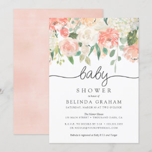 Baby Shower Invitation Sweet Florals 02