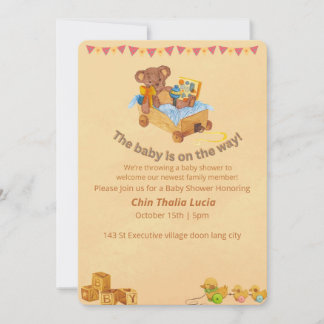 Baby Shower Invitation Teddy bear