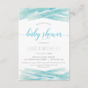 Baby Shower Invitation - Watercolor, Customise