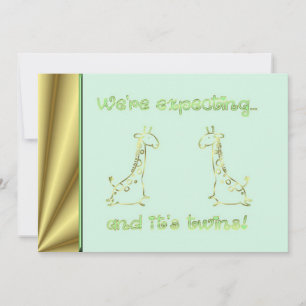 Baby shower invitation We are expecting twins