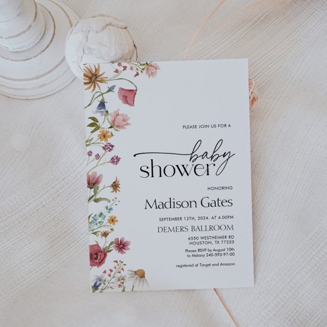 Baby Shower Invitation Wildflower (Creator Uploaded)