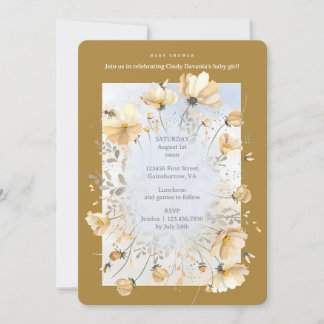 Baby Shower Invitation with Bee's Meadow