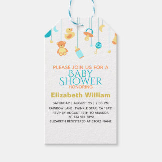 Baby Shower Invitation with Elegant Decorations 🎀 Gift Tags