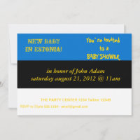 Baby Shower Invitation with Flag of Estonia