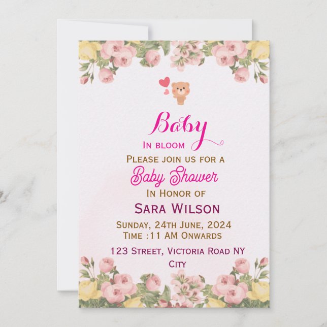 Baby Shower Invitations  (Front)