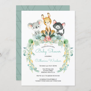 Baby Shower Invitations Australian Jungle Babies