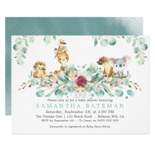 Baby Shower Invitations | Australian Safari