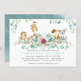 Baby Shower Invitations Australian Safari