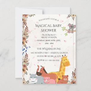 Baby Shower Invitations   Custom Wildflower Card