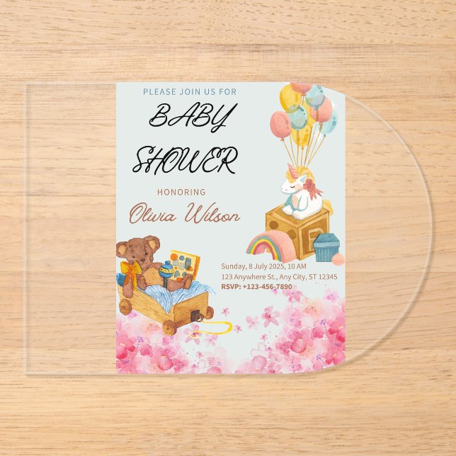 Baby shower invitations customise able (Front)