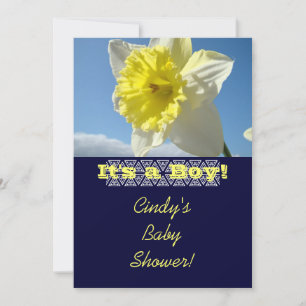 Baby Shower Invitations Daffodils It's a Boy! Card
